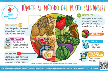 El método del plato saludable