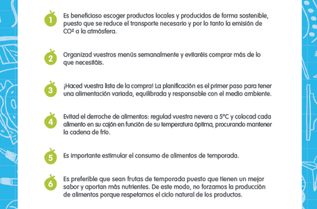 Recomendaciones de alimentación y consumo responsable